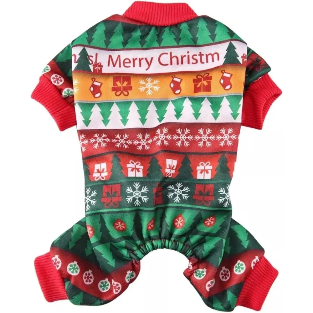 XL Christmas Pet Sweater for Dogs Cats – Red Cotton Winter Outfit